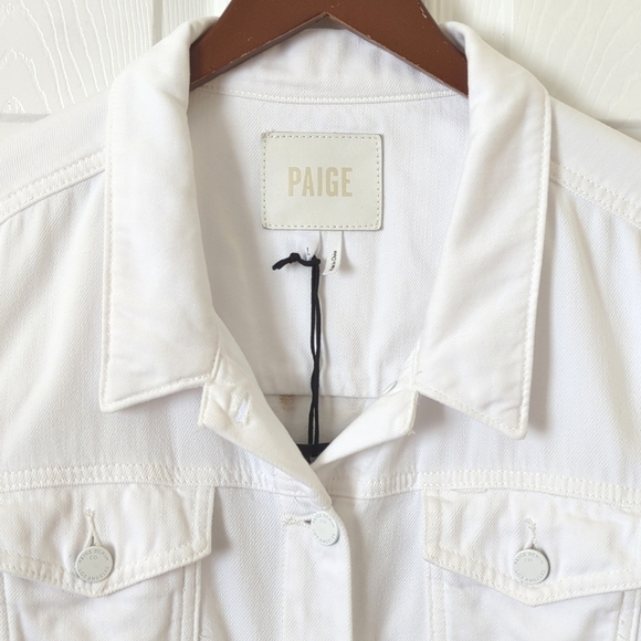 Paige Vivienne This Sh*t Is Bananas Custom Relaxed Cropped Denim Jacket White L - Picture 2 of 15